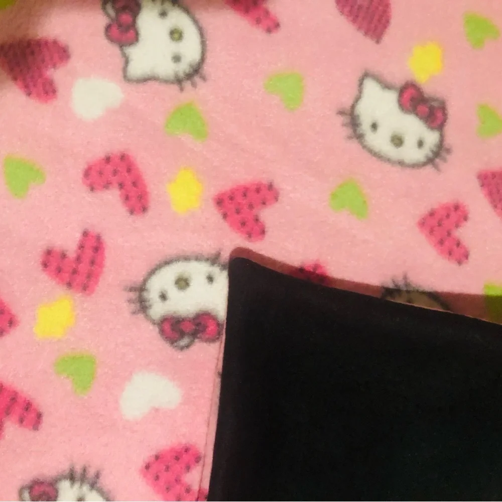 Hello Kitty Cat Dog Doll Double Fleece Blanket 19”x24”